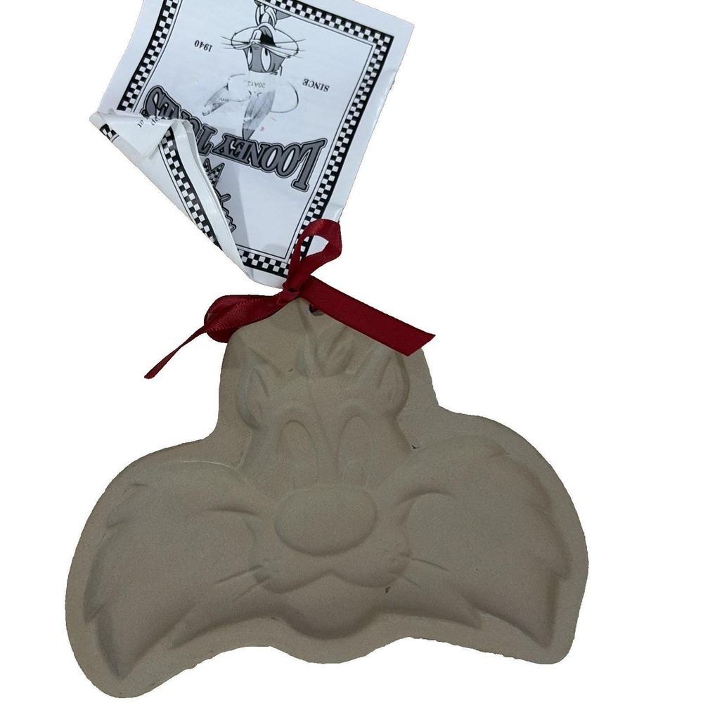 Looney Tunes Sylvester Cookie Mold Vintage 92 Acme Homeworks Tan Stoneware NWT